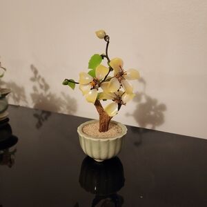 Cream Floral Bonsai Accent